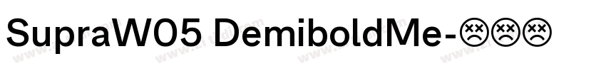 SupraW05 DemiboldMe字体转换